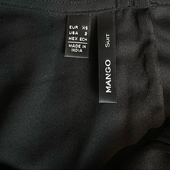 MANGO BLACK SEQUIN SLIP MINI DRESS SIZE 2 - Picture 6 of 7